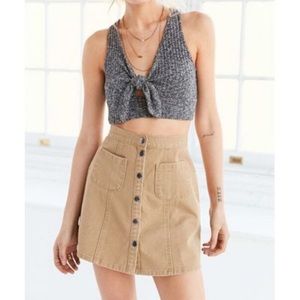 NWT BDG high waisted khaki button up skirt